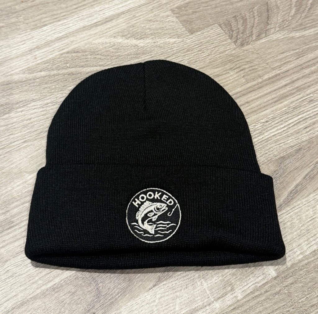 Hooked Classic Logo Beanie – Black