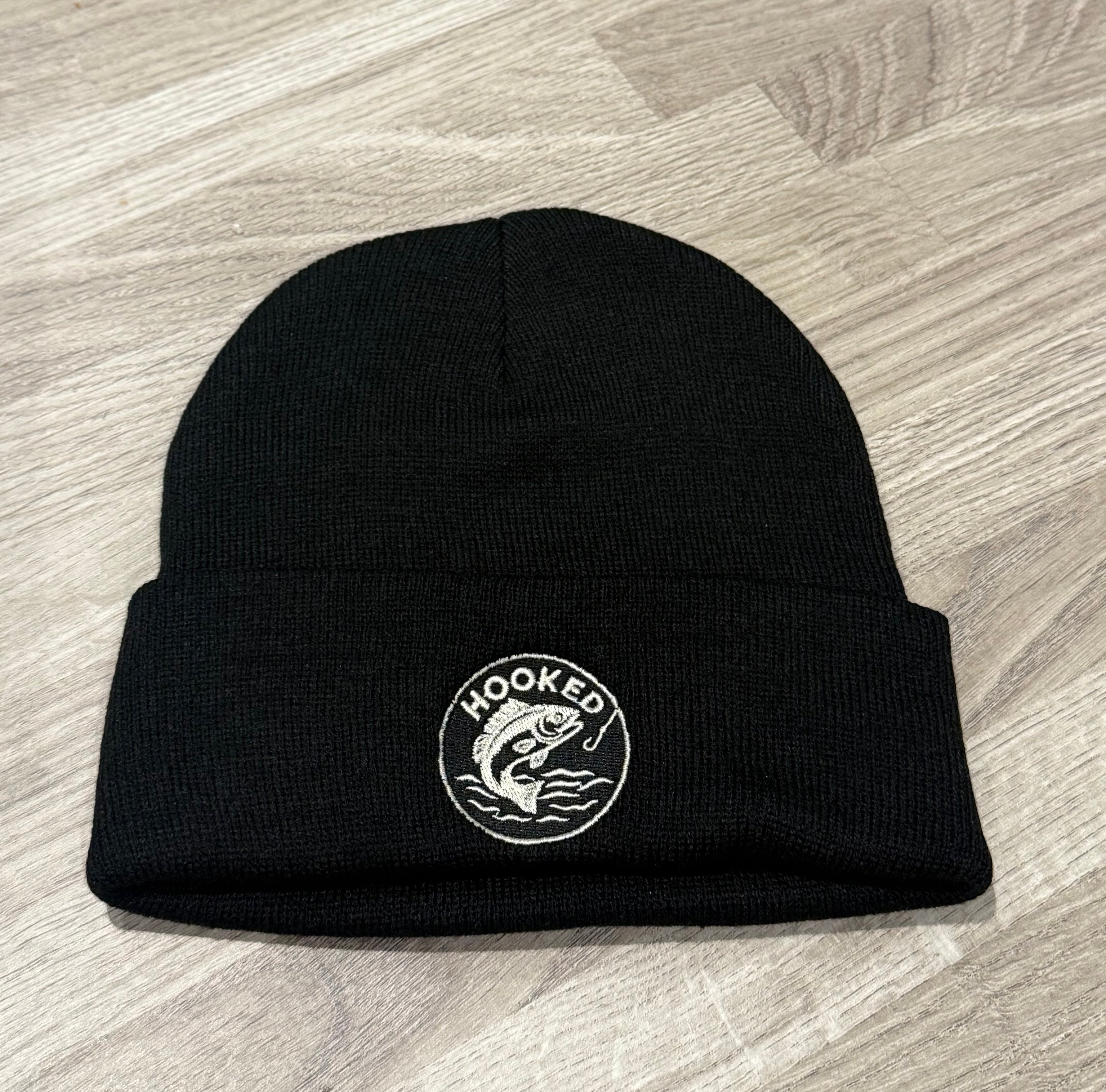 Hooked Classic Logo Beanie – Black